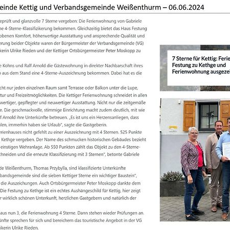 4-Sterne Zertifizierte Ferienwohnung Festung Zu Ketghe - Naehe Koblenz Fuer Urlaub Und Arbeit Kettig 外观 照片